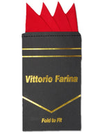 Load image into Gallery viewer, Men&#39;s Solid Color 4 Point Pre Folded Silk Pocket Squares on Card Prefolded Pocket Squares TheDapperTie Red Regular 
