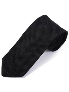 Men's Solid 3.0" Poly Knit Neck Tie Neck Tie TheDapperTie Grey Regular 