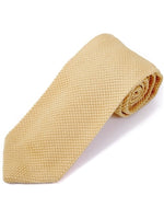Load image into Gallery viewer, Men&#39;s Solid 3.0&quot; Poly Knit Neck Tie Neck Tie TheDapperTie Yellow Regular 
