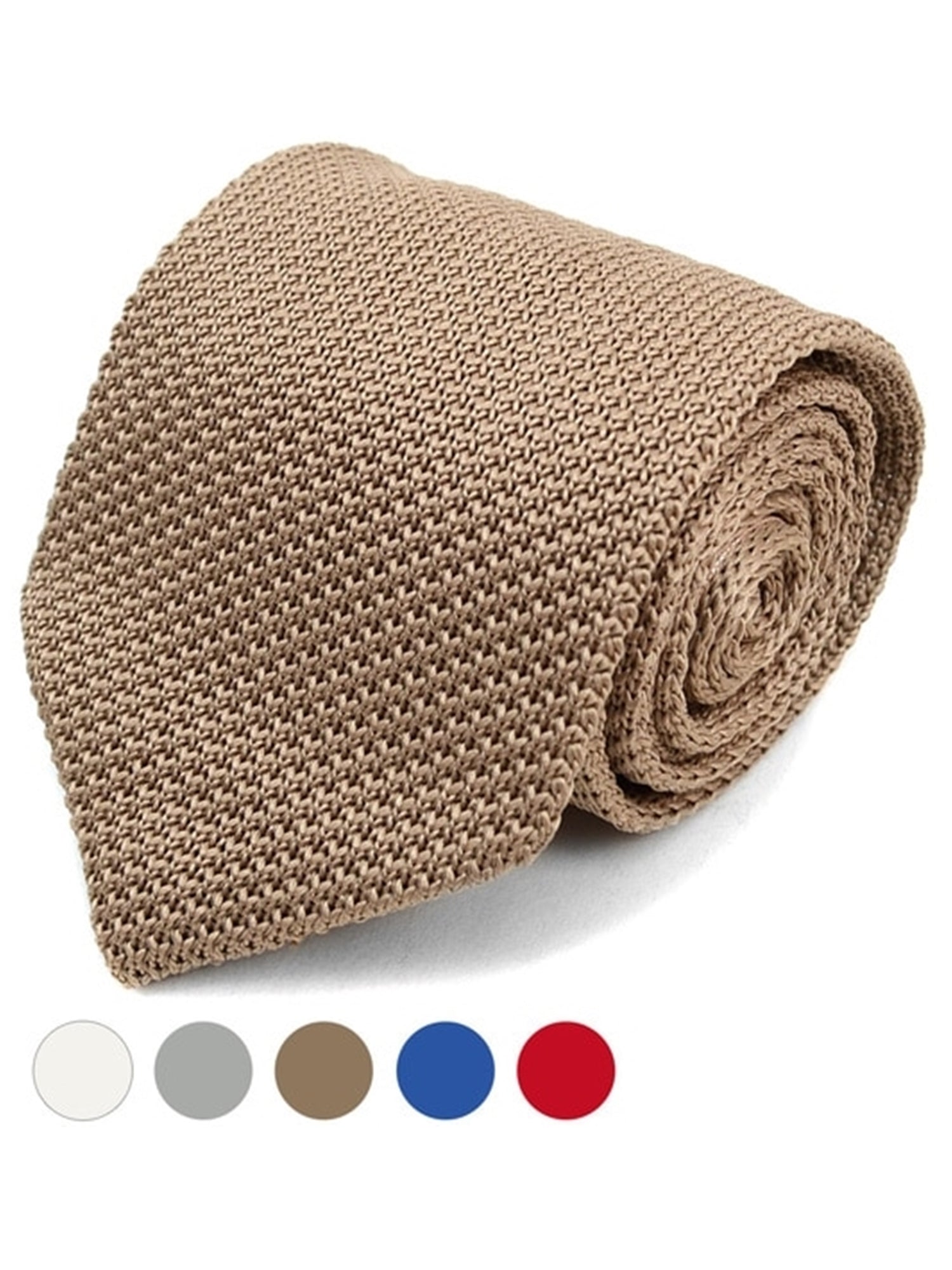 Men's Solid 3.0" Poly Knit Neck Tie Neck Tie TheDapperTie   