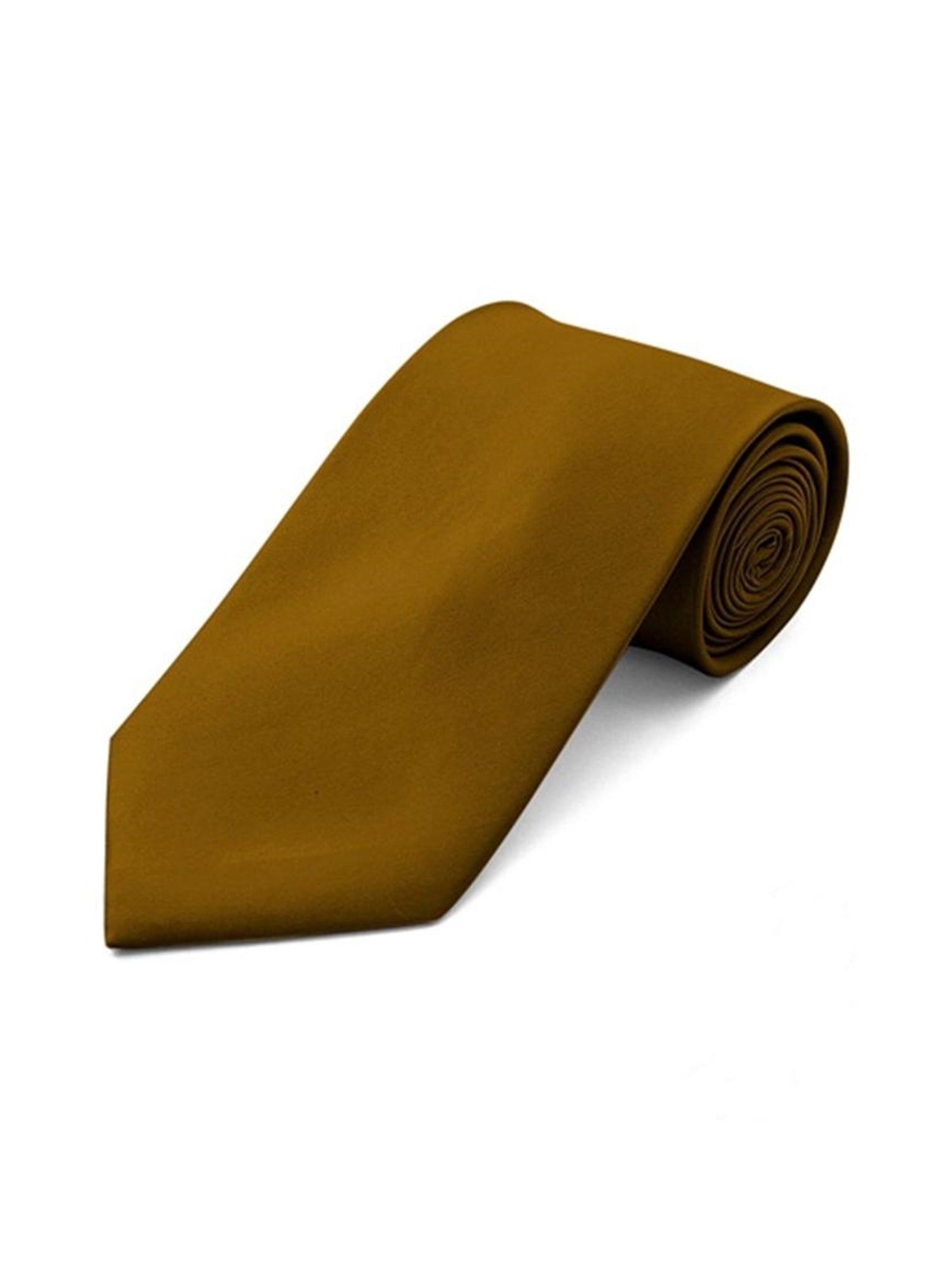 Men's Classic Solid Color Wedding Neck Tie Neck Tie TheDapperTie Gold Regular 