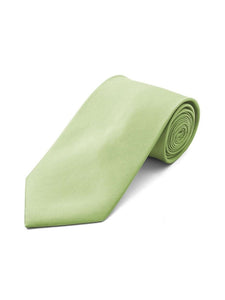 Men's Classic Solid Color Wedding Neck Tie Neck Tie TheDapperTie Lime Regular 