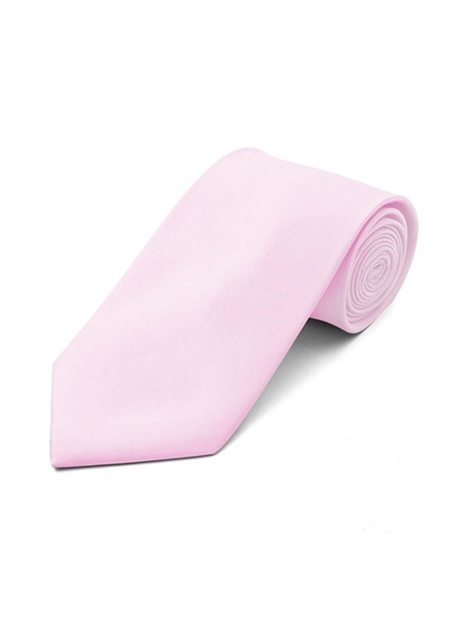 Men's Classic Solid Color Wedding Neck Tie Neck Tie TheDapperTie Pink Regular 