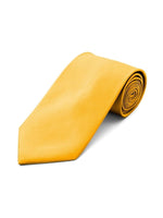 Load image into Gallery viewer, Men&#39;s Classic Solid Color Wedding Neck Tie Neck Tie TheDapperTie Yellow Regular 
