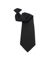 Load image into Gallery viewer, Men&#39;s Solid Color 19&quot; Clip On Neck Tie Clip On Neck Tie TheDapperTie Black One Size 
