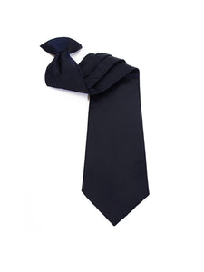 Men's Solid Color 19" Clip On Neck Tie Clip On Neck Tie TheDapperTie Navy One Size 