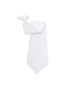 Men's Solid Color 19" Clip On Neck Tie Clip On Neck Tie TheDapperTie White One Size 