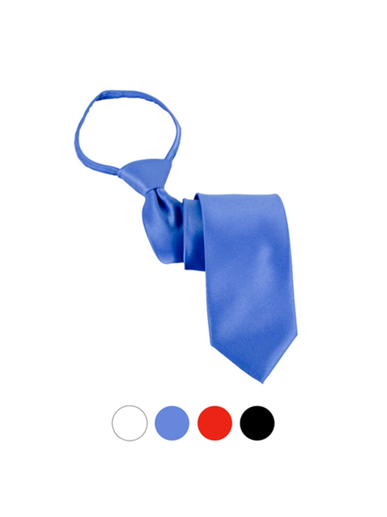 Men's Solid Color Pre-tied X-Long Zipper Neck Tie Dapper Neckwear TheDapperTie   