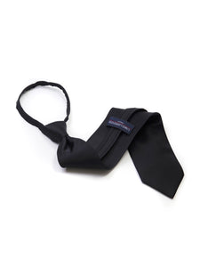 Men's Solid Color Pre-tied Zipper Neck Tie Dapper Neckwear TheDapperTie Black One Size 