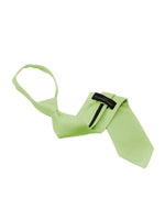 Load image into Gallery viewer, Men&#39;s Solid Color Pre-tied Zipper Neck Tie Dapper Neckwear TheDapperTie Lime One Size 
