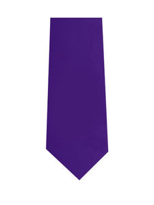 Men's Solid Color Pre-tied Zipper Neck Tie Dapper Neckwear TheDapperTie Purple One Size 
