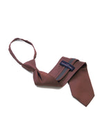 Load image into Gallery viewer, Men&#39;s Solid Color Pre-tied Zipper Neck Tie Dapper Neckwear TheDapperTie Taupe One Size 
