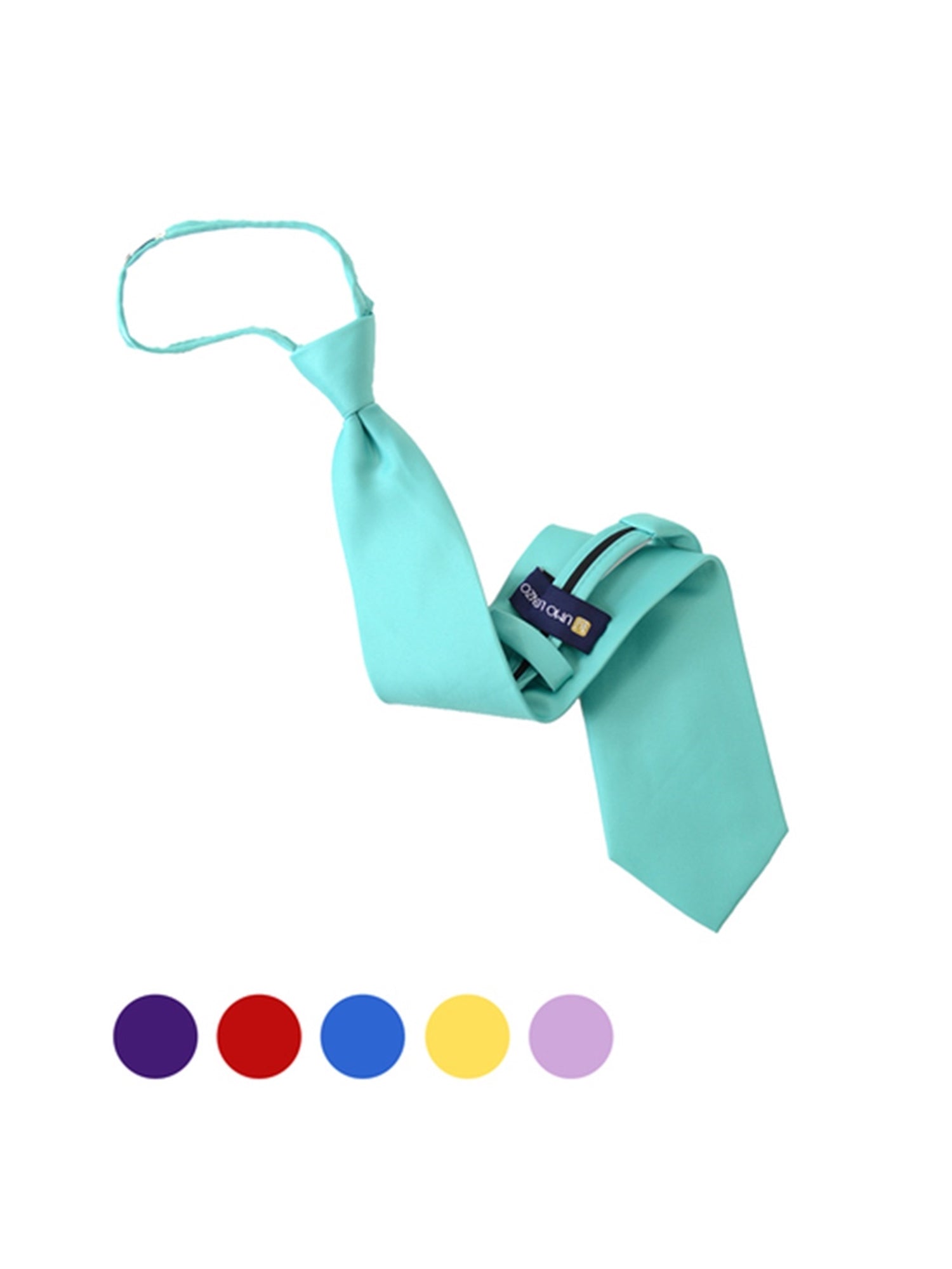 Men's Solid Color Pre-tied Zipper Neck Tie Dapper Neckwear TheDapperTie   