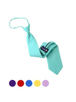 Load image into Gallery viewer, Men&#39;s Solid Color Pre-tied Zipper Neck Tie Dapper Neckwear TheDapperTie   
