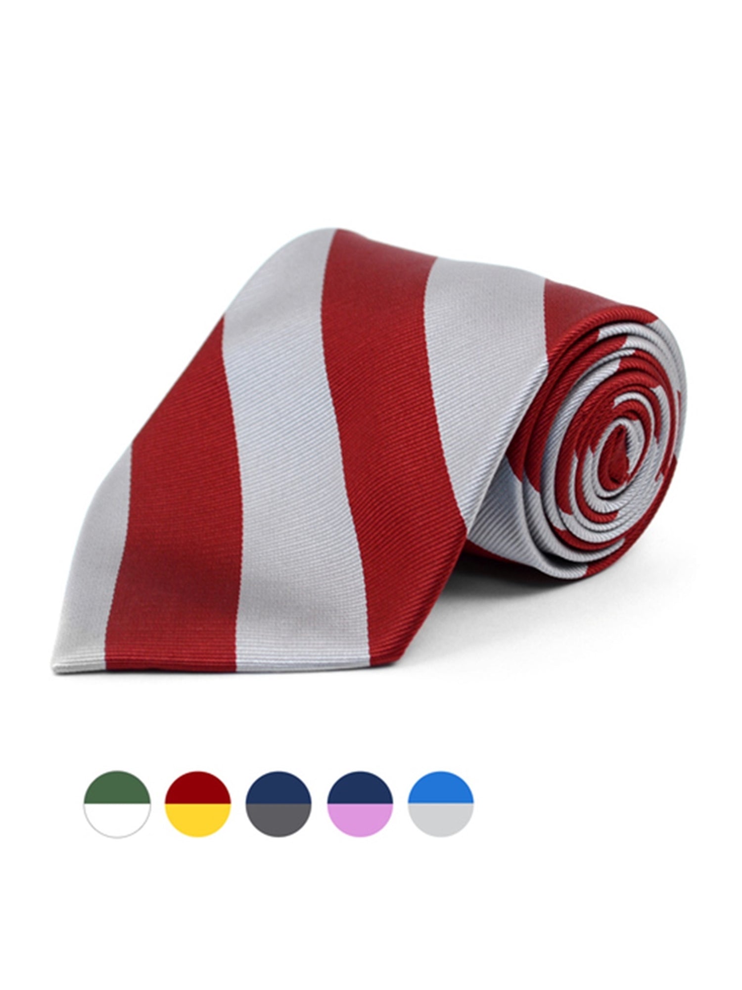 Men's College Striped Colored Silk Long Or X-Long Neck Tie Neck Tie TheDapperTie   