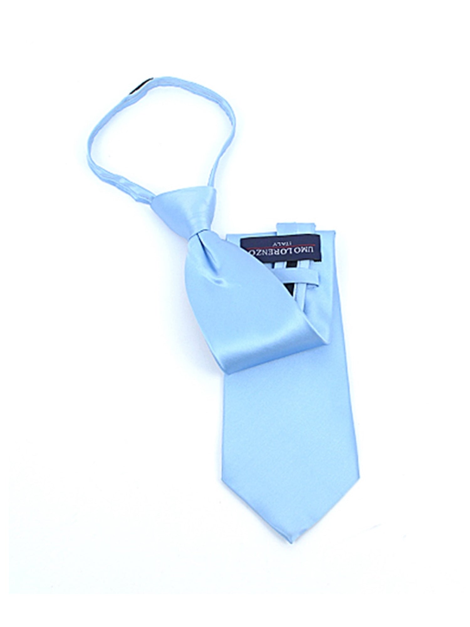Men's Silk Solid Color Pre-tied Zipper Neck Tie Dapper Neckwear TheDapperTie   