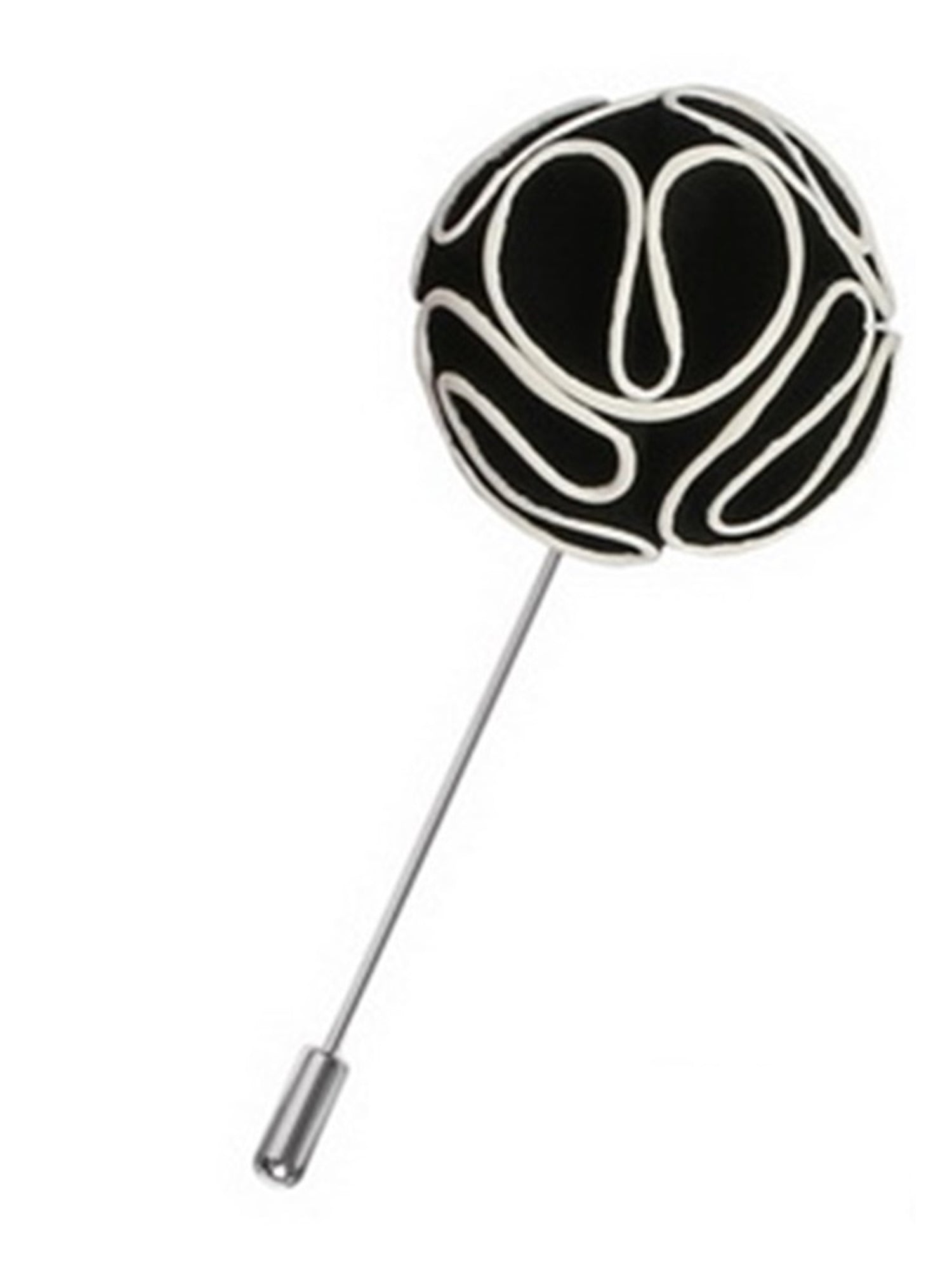 Men's Rose Flower Lapel Pin Boutonniere For Suit Lapel Pin TheDapperTie Black Regular 
