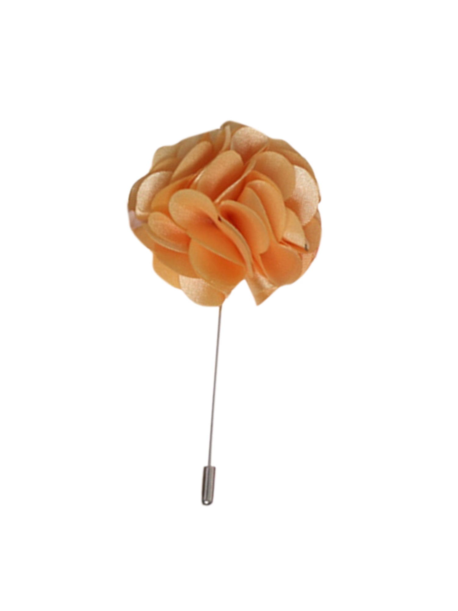 Men's Flower Lapel Pin Boutonniere For Suit Lapel Pin TheDapperTie Peach Regular 