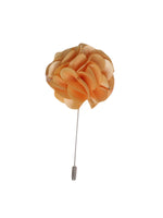 Load image into Gallery viewer, Men&#39;s Flower Lapel Pin Boutonniere For Suit Lapel Pin TheDapperTie Peach Regular 
