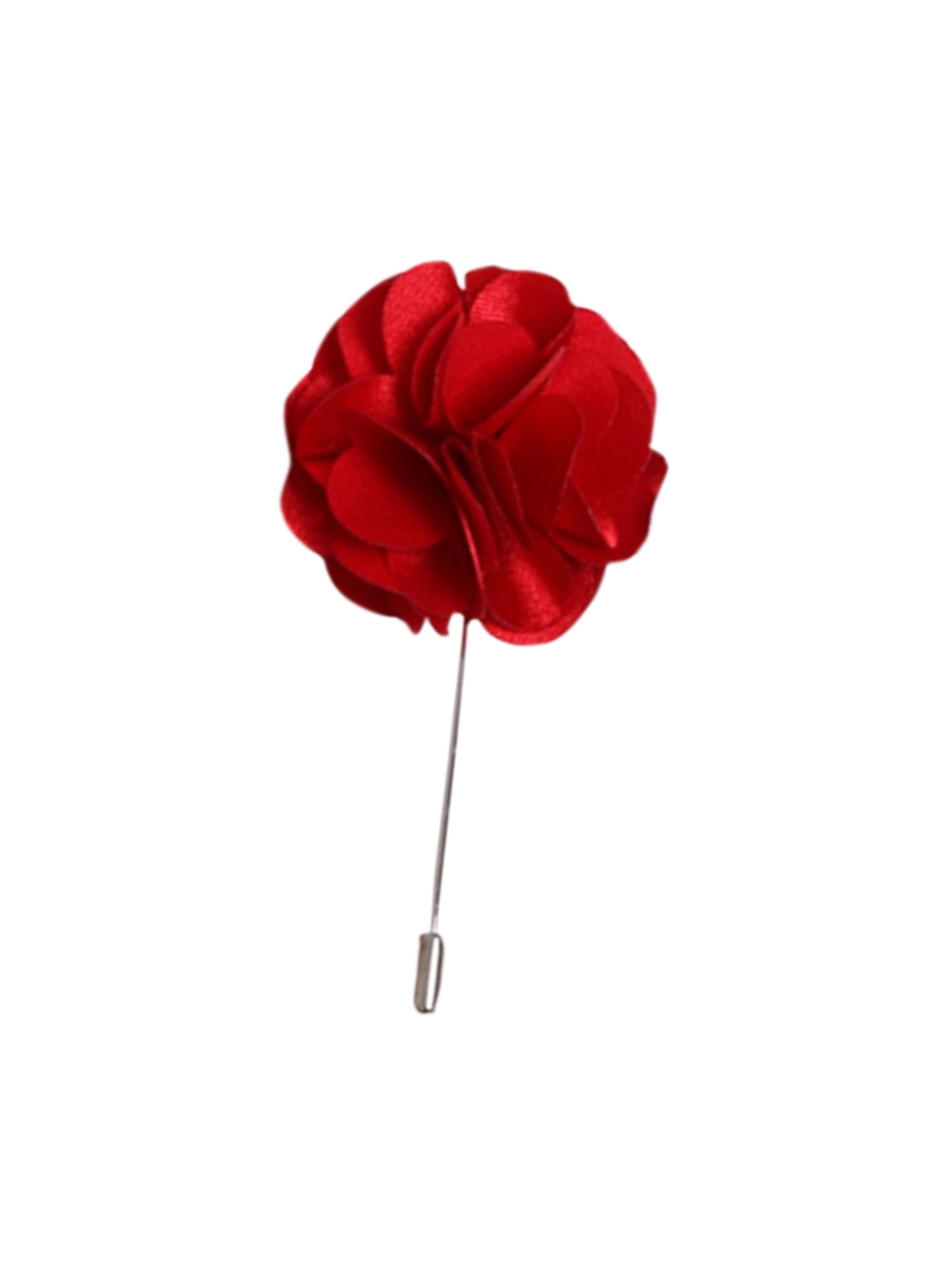 Men's Flower Lapel Pin Boutonniere For Suit Lapel Pin TheDapperTie Red Regular 
