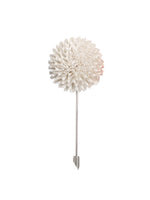 Load image into Gallery viewer, Men&#39;s Marigold Flower Lapel Pin Boutonniere For Suit Lapel Price TheDapperTie Beige Regular 
