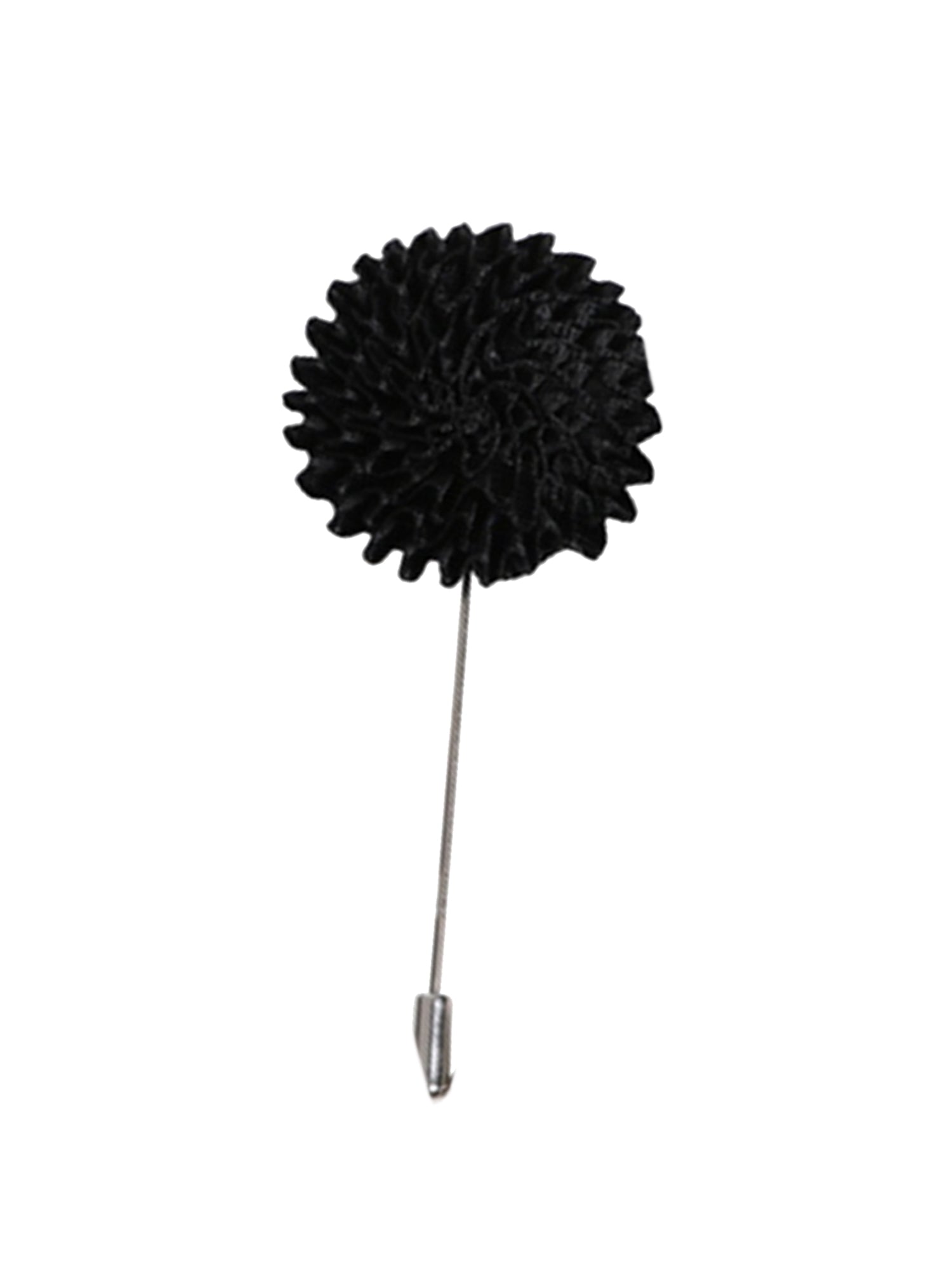 Men's Marigold Flower Lapel Pin Boutonniere For Suit Lapel Price TheDapperTie Black Regular 