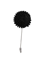 Load image into Gallery viewer, Men&#39;s Marigold Flower Lapel Pin Boutonniere For Suit Lapel Price TheDapperTie Black Regular 
