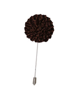 Load image into Gallery viewer, Men&#39;s Marigold Flower Lapel Pin Boutonniere For Suit Lapel Price TheDapperTie Brown Regular 
