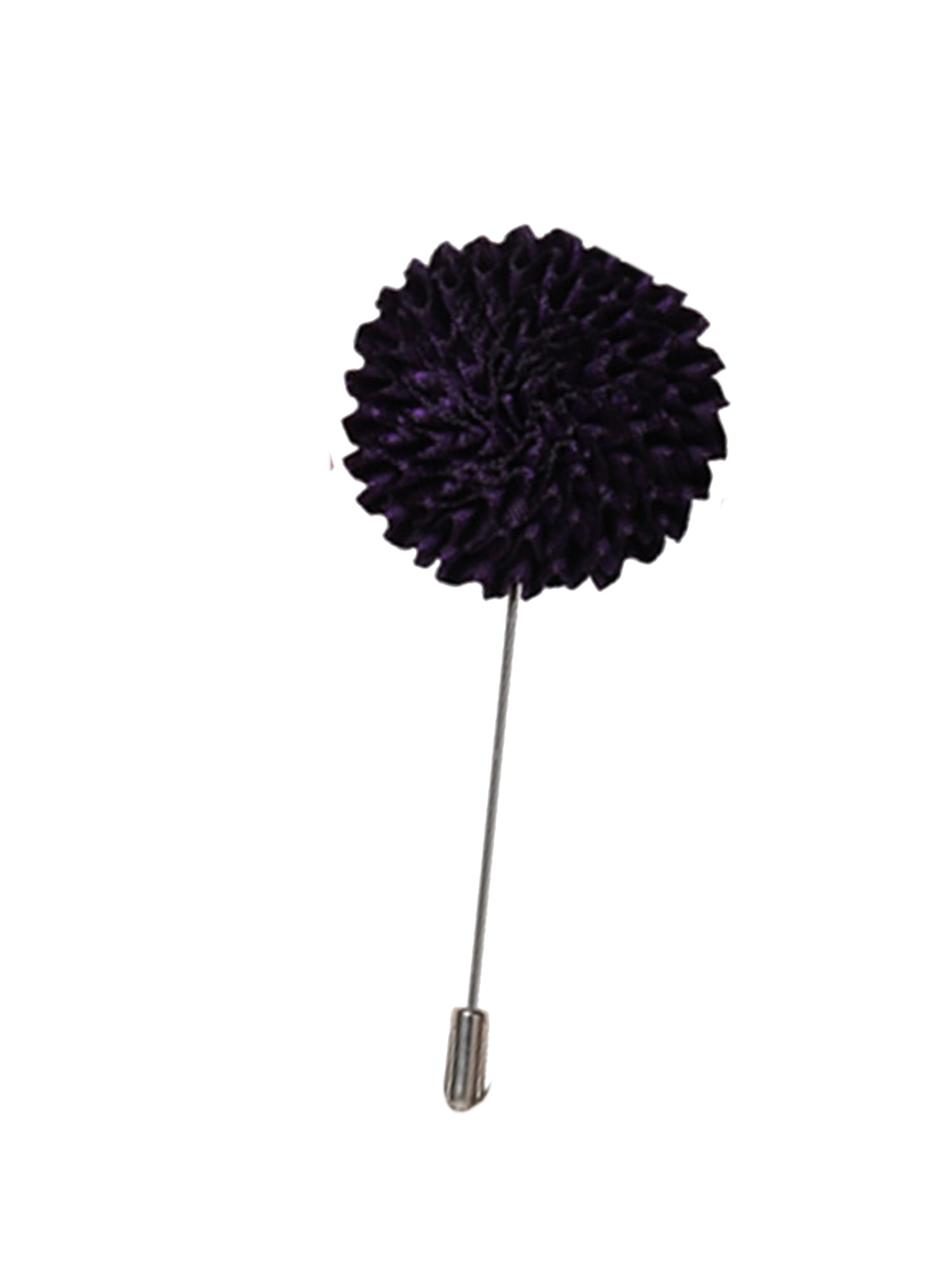Men's Marigold Flower Lapel Pin Boutonniere For Suit Lapel Price TheDapperTie Dark Purple Regular 