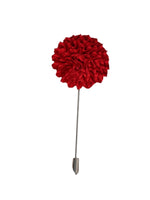 Load image into Gallery viewer, Men&#39;s Marigold Flower Lapel Pin Boutonniere For Suit Lapel Price TheDapperTie Red Regular 
