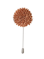 Load image into Gallery viewer, Men&#39;s Marigold Flower Lapel Pin Boutonniere For Suit Lapel Price TheDapperTie Tan Regular 
