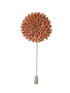 Men's Marigold Flower Lapel Pin Boutonniere For Suit Lapel Price TheDapperTie Tan Regular 