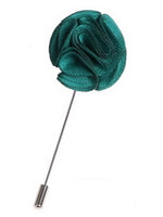 Load image into Gallery viewer, Men&#39;s Rose Flower Lapel Pin Boutonniere For Suit Lapel price TheDapperTie Green Regular 

