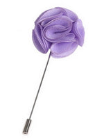 Load image into Gallery viewer, Men&#39;s Rose Flower Lapel Pin Boutonniere For Suit Lapel price TheDapperTie Lavender Regular 
