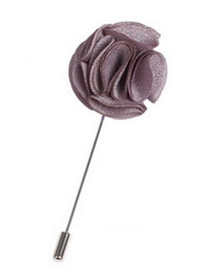 Men's Rose Flower Lapel Pin Boutonniere For Suit Lapel price TheDapperTie Lilac Regular 