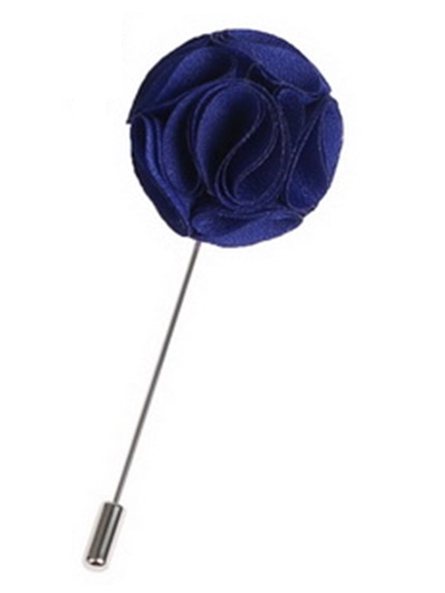 Men's Rose Flower Lapel Pin Boutonniere For Suit Lapel price TheDapperTie Royal Blue Regular 