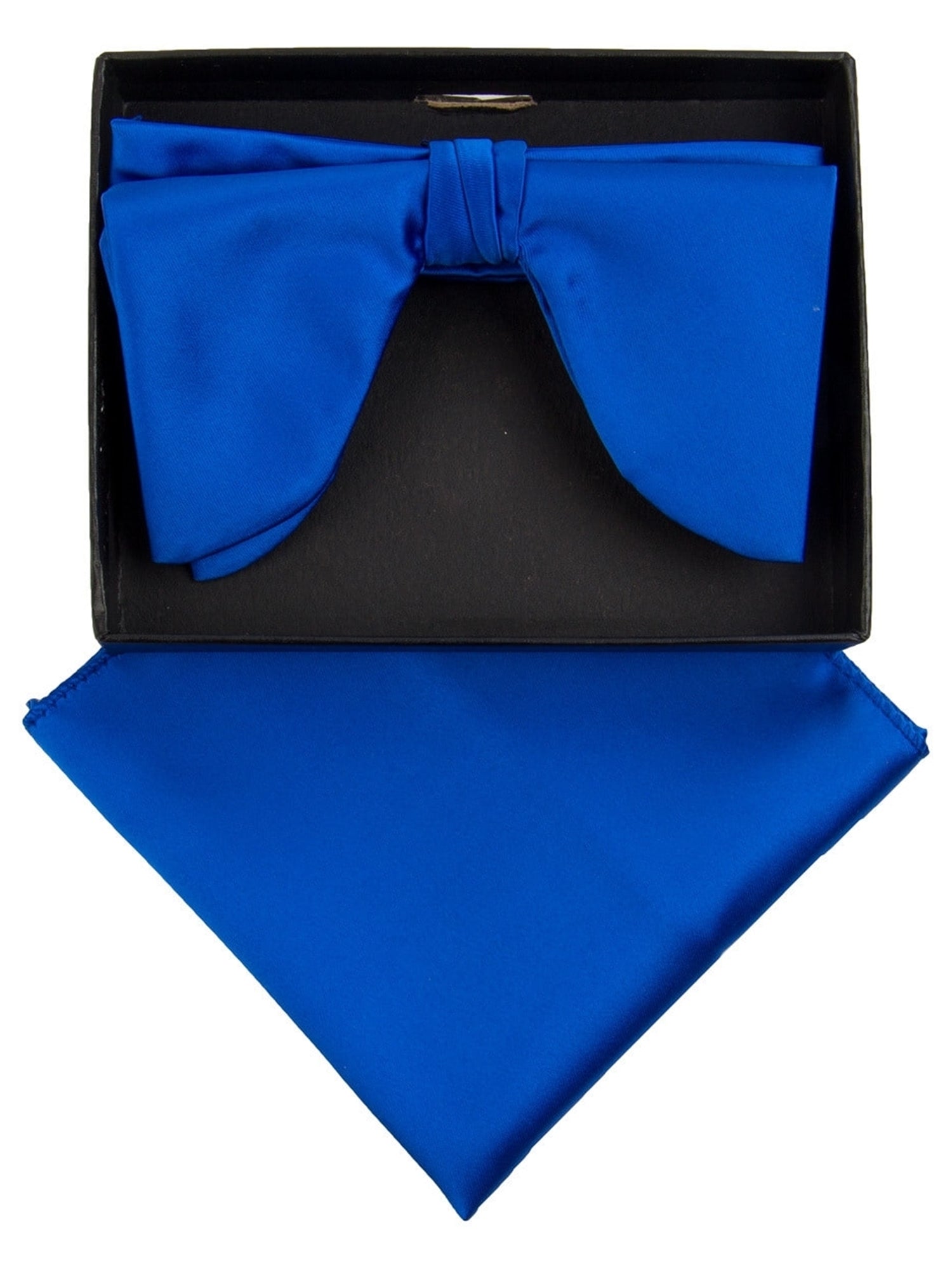 Men's Edwardian Wedding PreTied Tuxedo Bow Tie Adjustable Length W/Hanky Men's Solid Color Bow Tie TheDapperTie Royal Blue One Size 