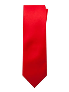 Marquis Men's Solid Neck Tie & Hanky Set Neck Ties Marquis Red Regular 