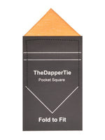Load image into Gallery viewer, Men&#39;s White Linen Triangle Folded Pocket Square  From TheDapperTie Prefolded Pocket Squares TheDapperTie Light Orange Regular 
