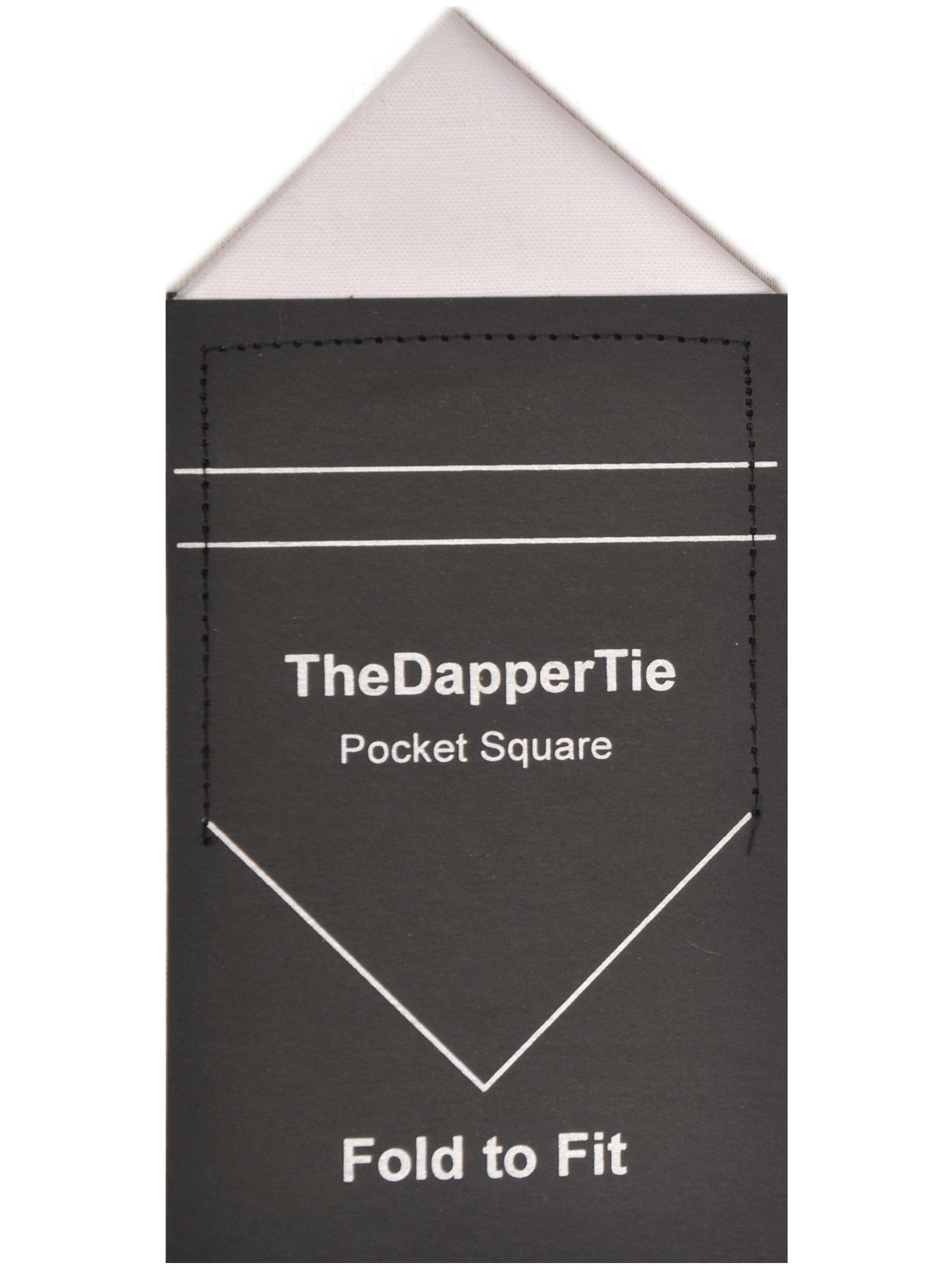Men's White Linen Triangle Folded Pocket Square  From TheDapperTie Prefolded Pocket Squares TheDapperTie White Regular 