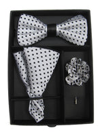 Load image into Gallery viewer, Collection Of Men&#39;s Bow Tie with matching Hanky and Lapel Flower Bow Tie Set TheDapperTie   
