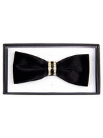 Load image into Gallery viewer, Men&#39;s Solid Color Velvet Pre-tied Adjustable Length Bow Tie with Rhinestone Men&#39;s Solid Color Bow Tie TheDapperTie   
