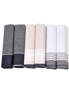 Men's Patterned Cotton Handkerchiefs Prefolded Pocket Squares Umo Lorenzo 6 Pieces Regular 