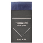 Load image into Gallery viewer, TheDapperTie - Men&#39;s Solid Color Satin Flat Double Toned Pre Folded Pocket Square on Card Prefolded Pocket Squares TheDapperTie Dark Grey Regular 
