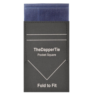 TheDapperTie - Men's Solid Color Satin Flat Double Toned Pre Folded Pocket Square on Card Prefolded Pocket Squares TheDapperTie Dark Grey Regular 