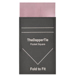 Load image into Gallery viewer, TheDapperTie - Men&#39;s Solid Color Satin Flat Double Toned Pre Folded Pocket Square on Card Prefolded Pocket Squares TheDapperTie Light Pink Regular 
