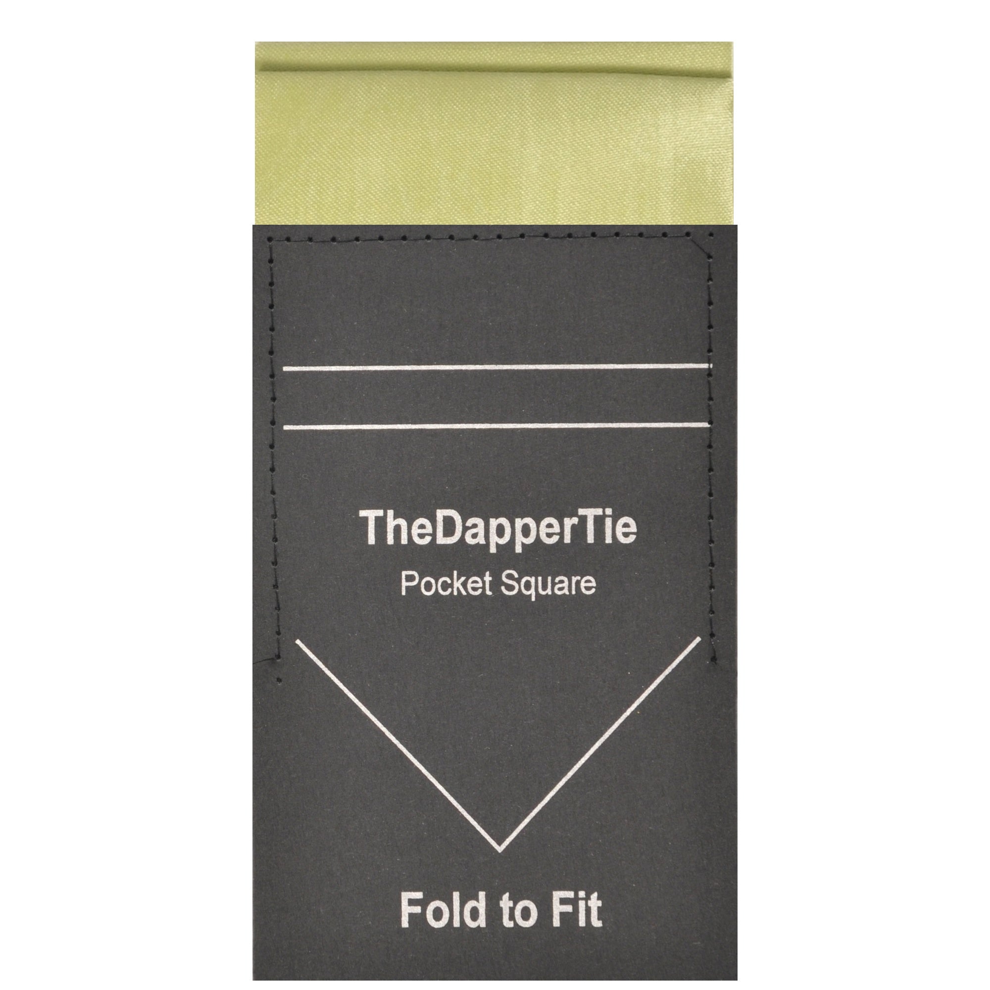 TheDapperTie - Men's Solid Color Satin Flat Double Toned Pre Folded Pocket Square on Card Prefolded Pocket Squares TheDapperTie Sage Regular 
