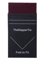 Load image into Gallery viewer, TheDapperTie - Men&#39;s Extra Thick Cotton Flat Pre Folded Pocket Square on Card Prefolded Pocket Squares TheDapperTie Burgundy Regular 
