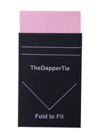 Load image into Gallery viewer, TheDapperTie - Men&#39;s Cotton Flat Pre Folded Pocket Square on Card Prefolded Pocket Squares TheDapperTie Pink Regular 
