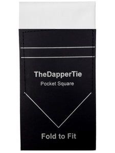 TheDapperTie - Men's Extra Thick Cotton Flat Pre Folded Pocket Square on Card Prefolded Pocket Squares TheDapperTie   